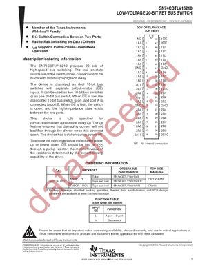 74CBTLV16210DLRG4 datasheet  